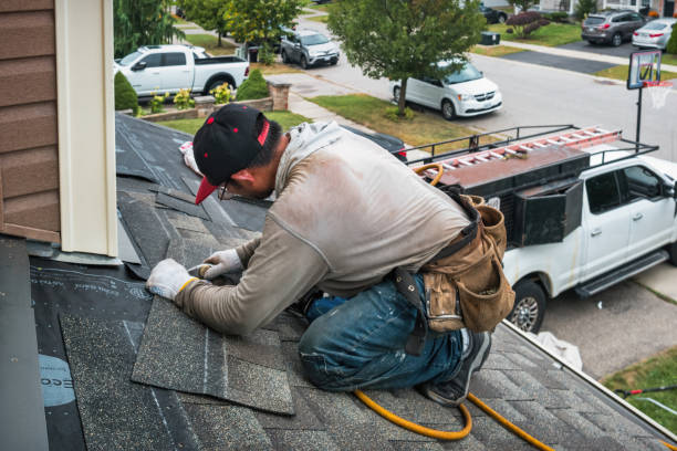 Professional Roofing technician working in Montvale, NJ